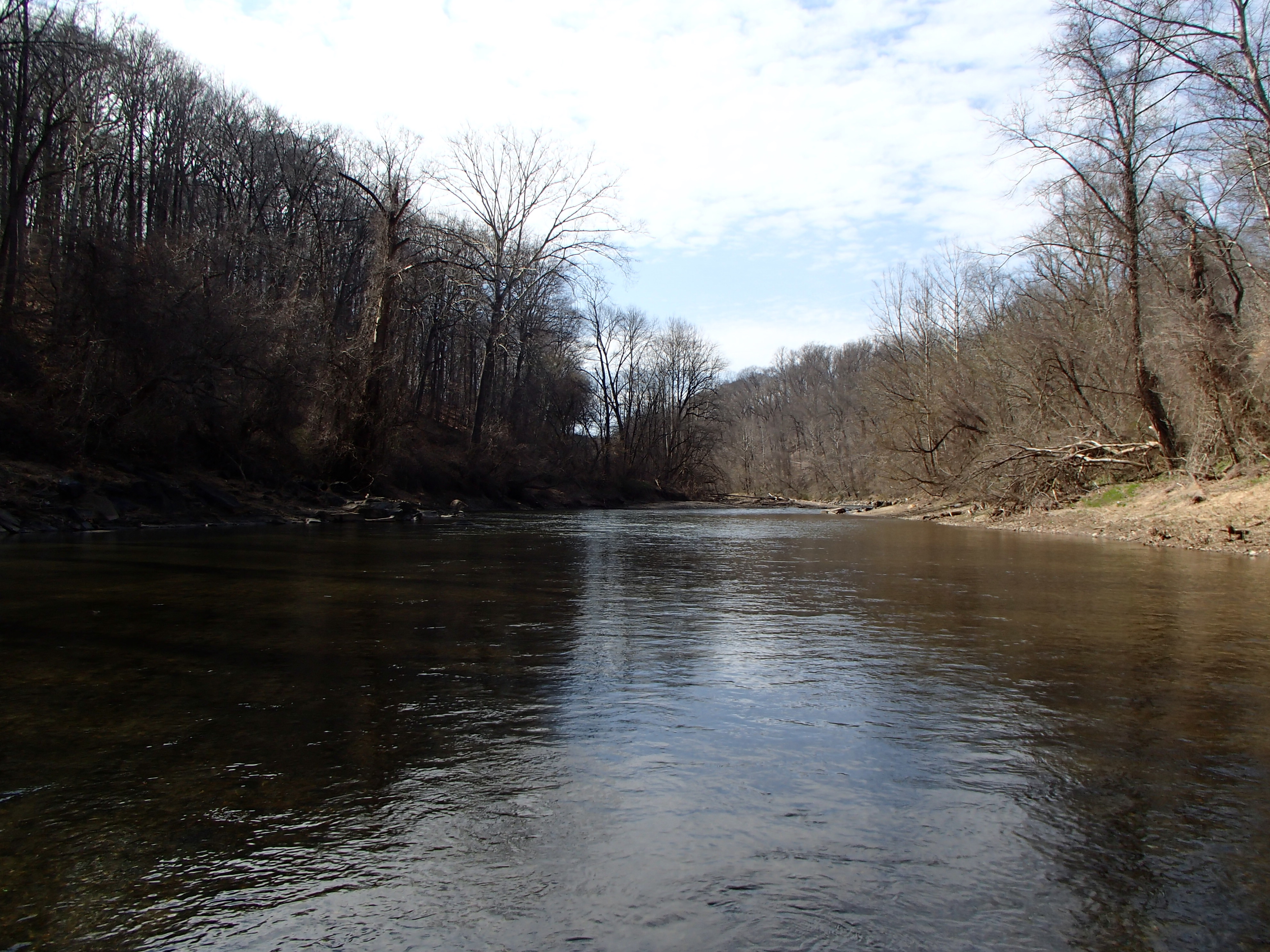 Field photo showing stream conditions at site PATL-B09-X-2016_midpoint looking upstream